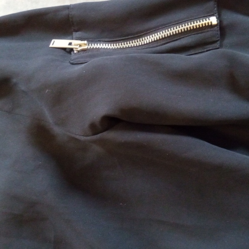 Zara Basic Collection Full Zip Black Jacket Whims… - image 3